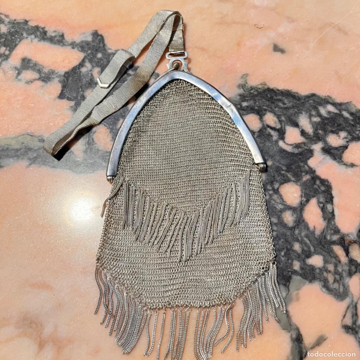 Antig&uuml;edades: Bolso de plata alpaca alargado - Foto 3