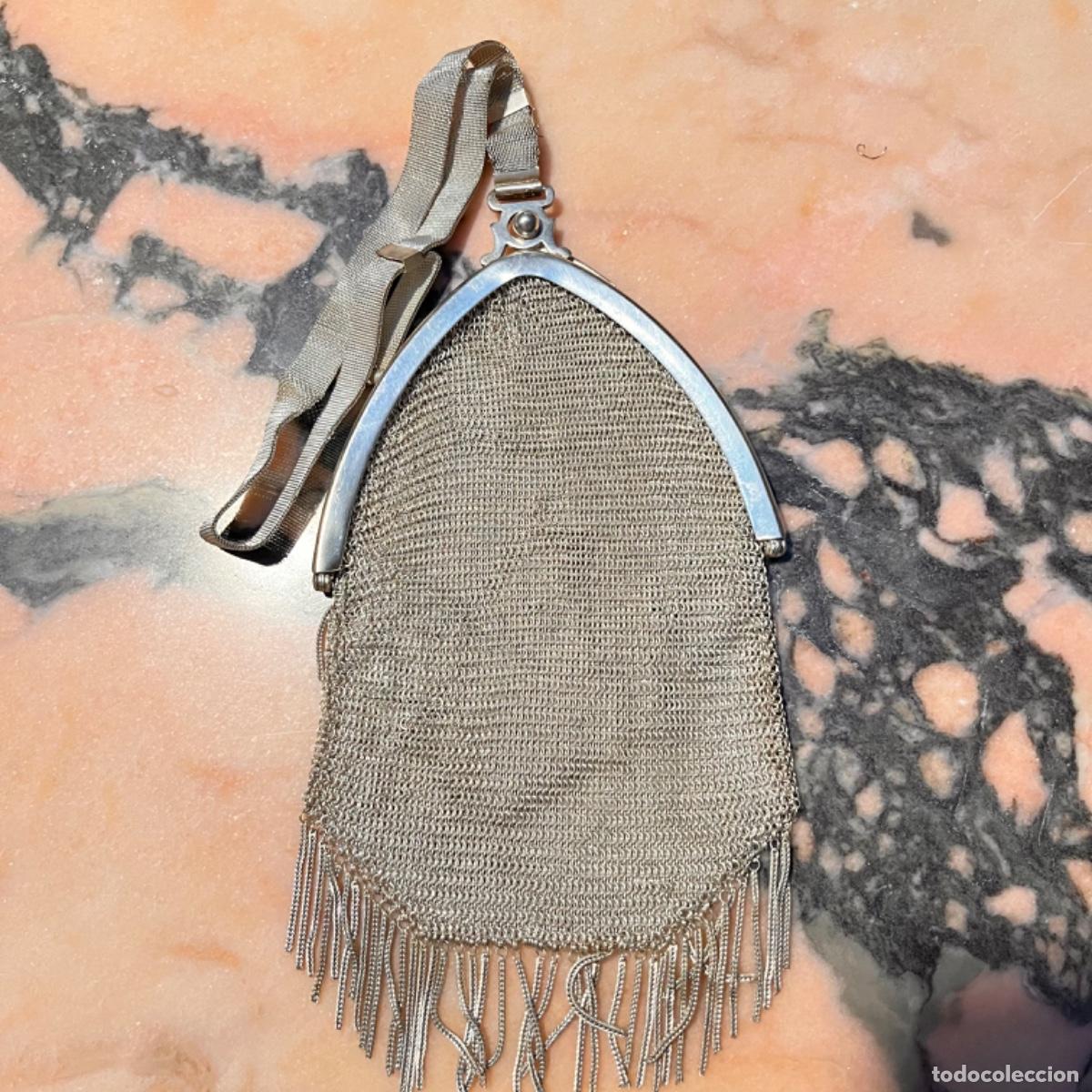 Antig&uuml;edades: Bolso de plata alpaca alargado - Foto 1