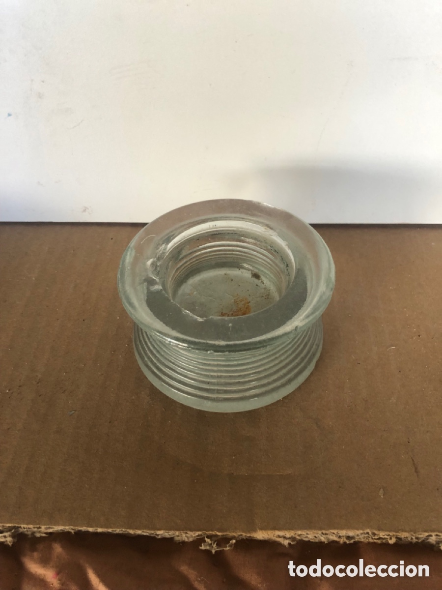 Antig&uuml;edades: Tintero de cristal - Foto 1