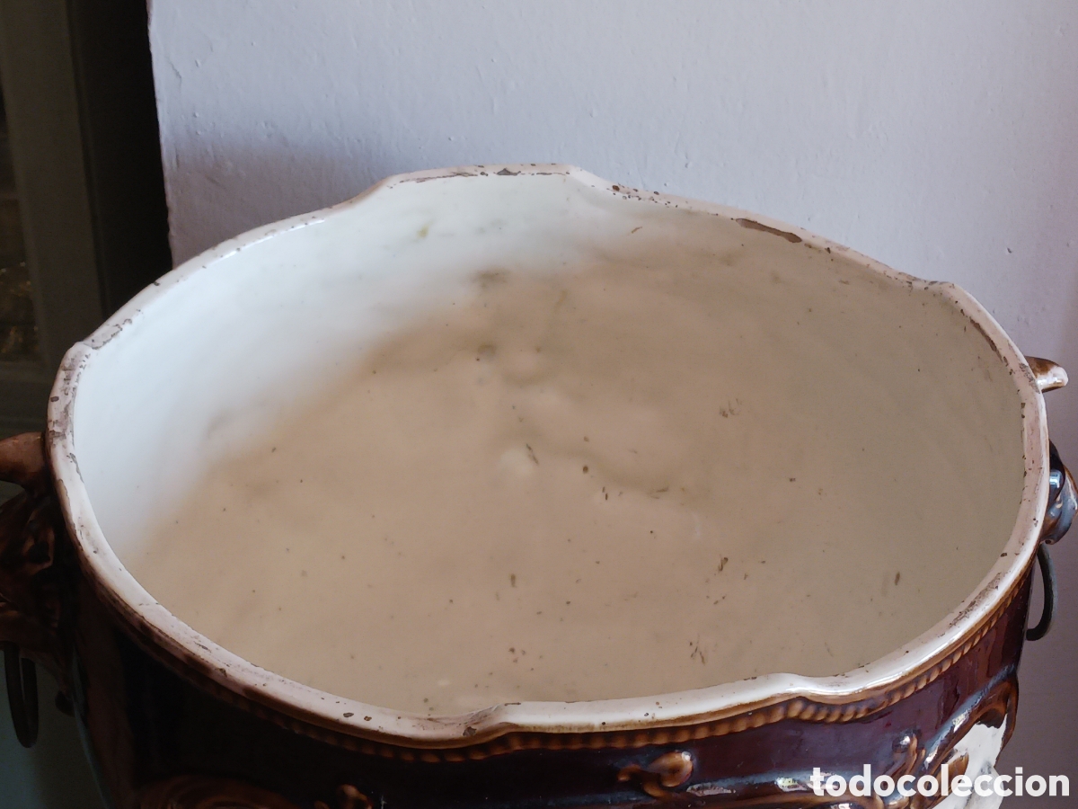 Antig&uuml;edades: Jarron de Ceramica, con pedestal - Foto 5