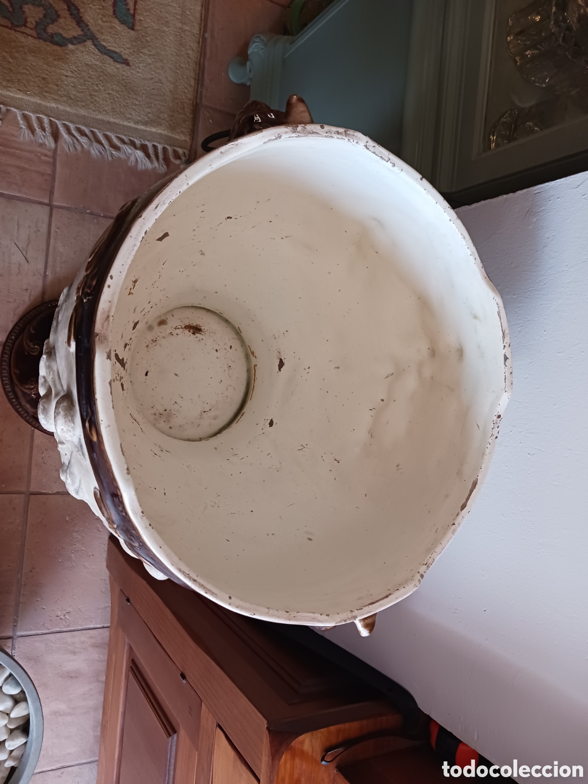 Antig&uuml;edades: Jarron de Ceramica, con pedestal - Foto 6