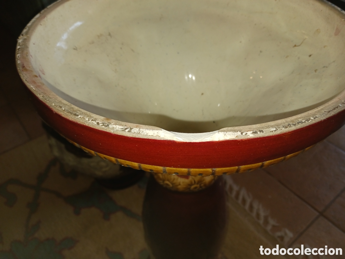 Antig&uuml;edades: Jarron de Ceramica, con pedestal - Foto 13