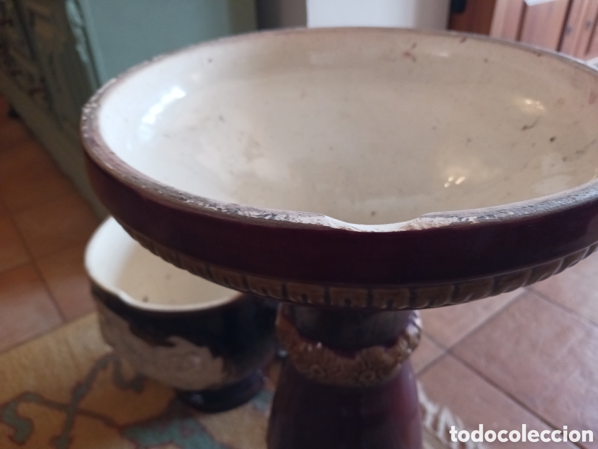 Antig&uuml;edades: Jarron de Ceramica, con pedestal - Foto 14