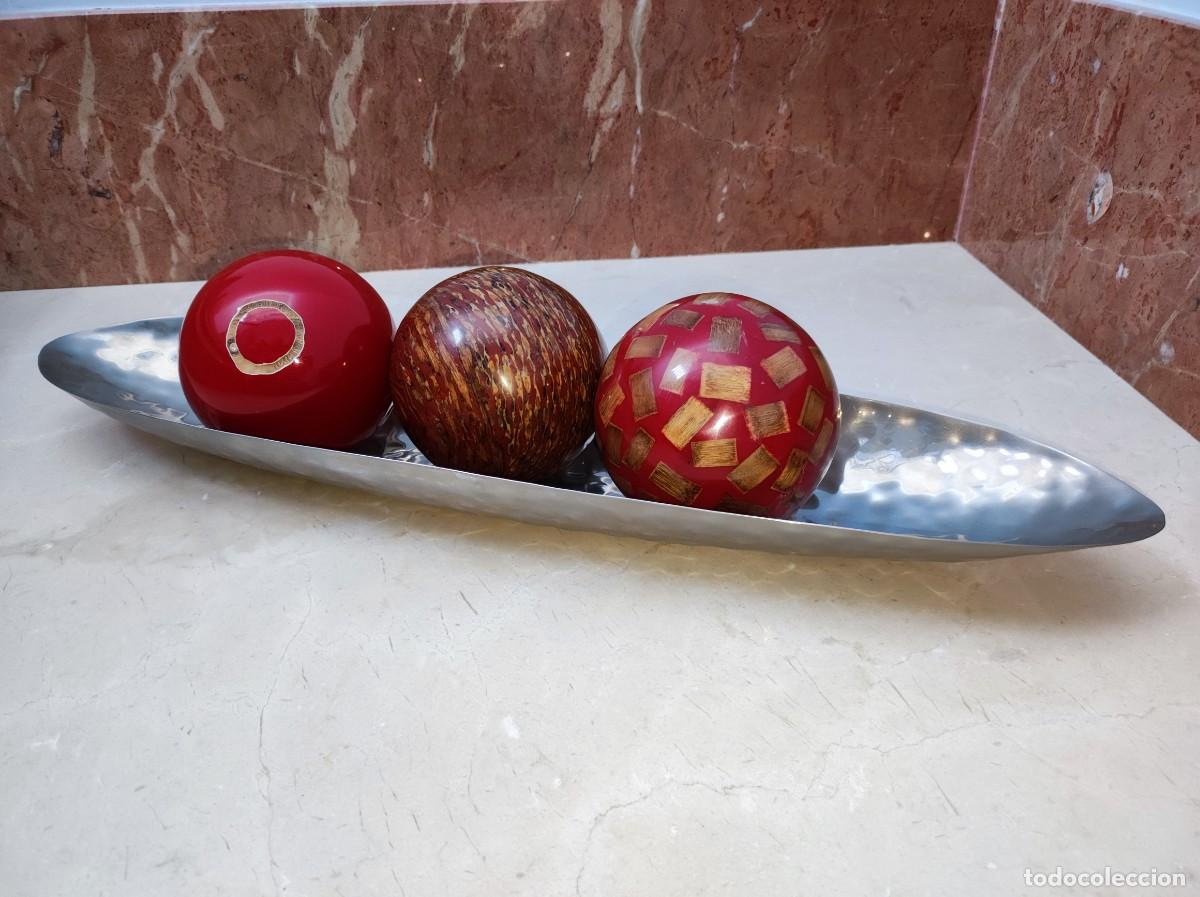Antig&uuml;edades: Precioso centro de mesa metal y madera - Foto 2