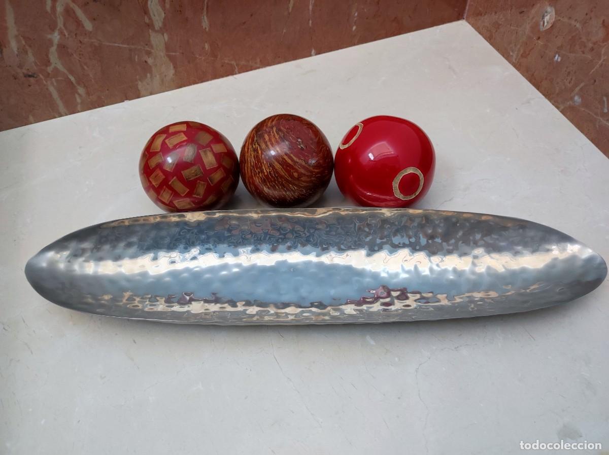 Antig&uuml;edades: Precioso centro de mesa metal y madera - Foto 9