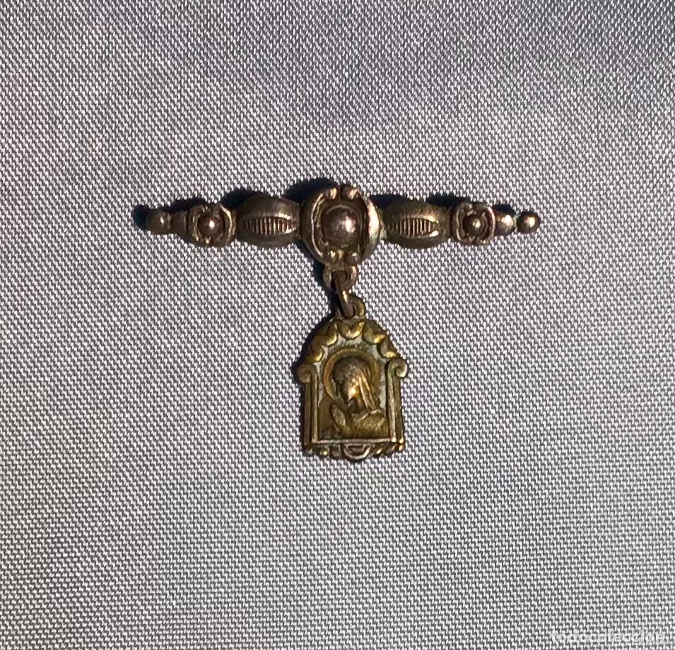 Antig&uuml;edades: BROCHE CON MEDALLA, PLATA - Foto 1