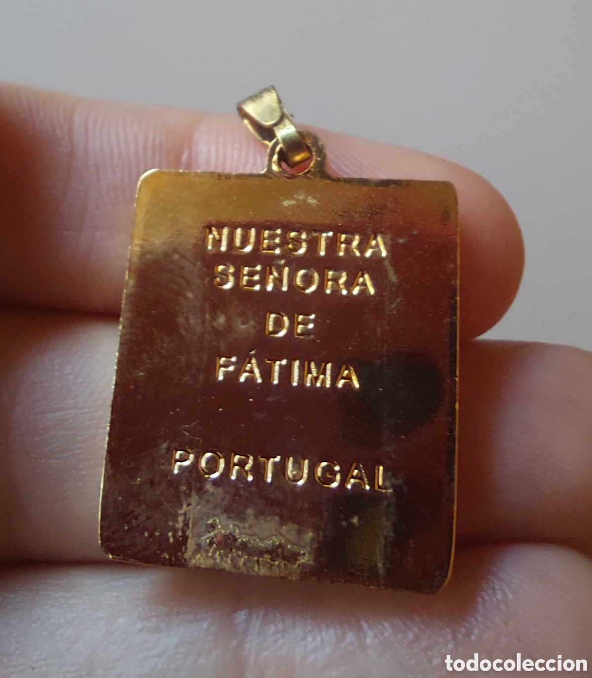 Antig&uuml;edades: Medalla religiosa nuestra se&ntilde;ora de F&aacute;tima - Foto 2