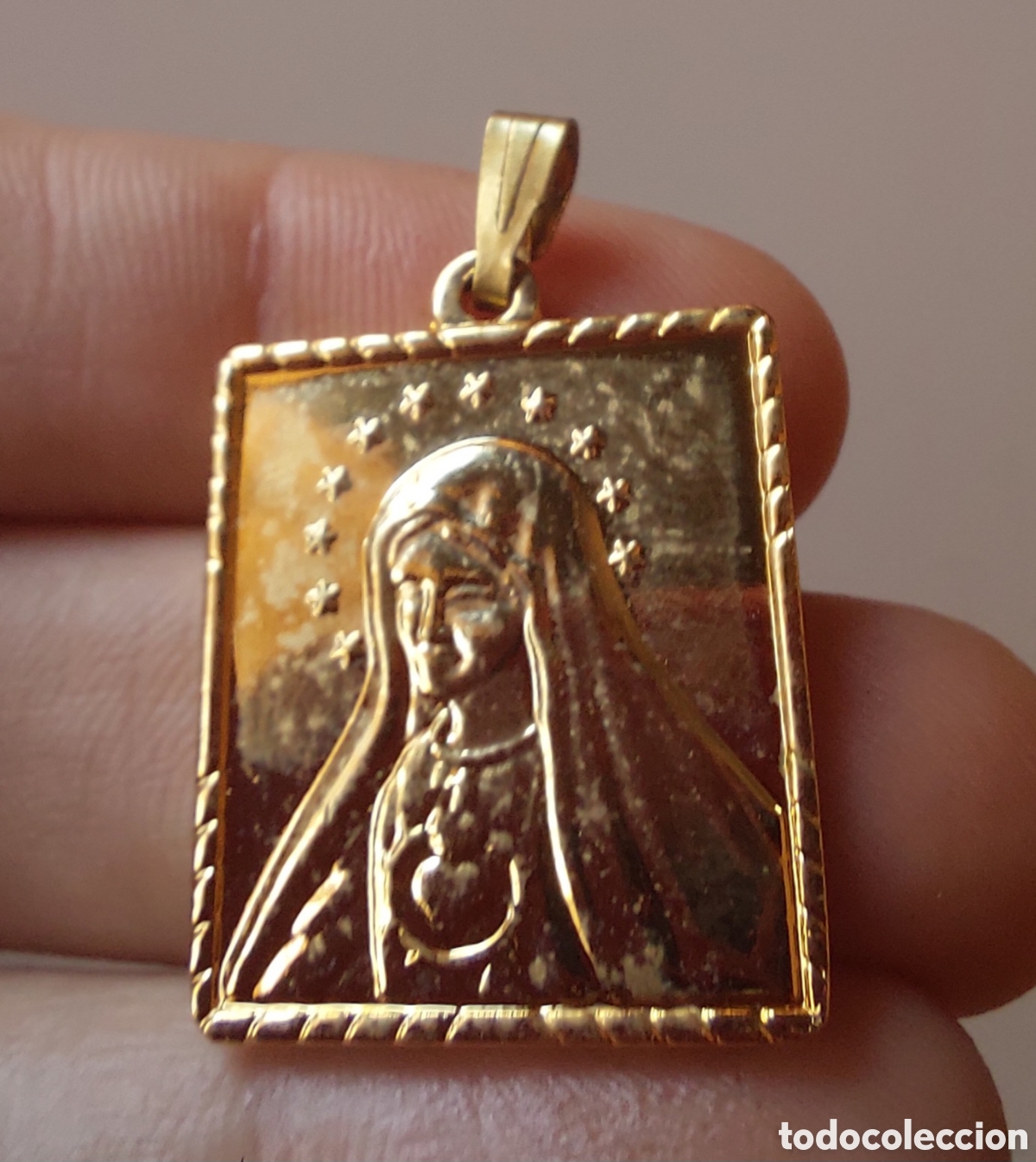 Antig&uuml;edades: Medalla religiosa nuestra se&ntilde;ora de F&aacute;tima - Foto 1