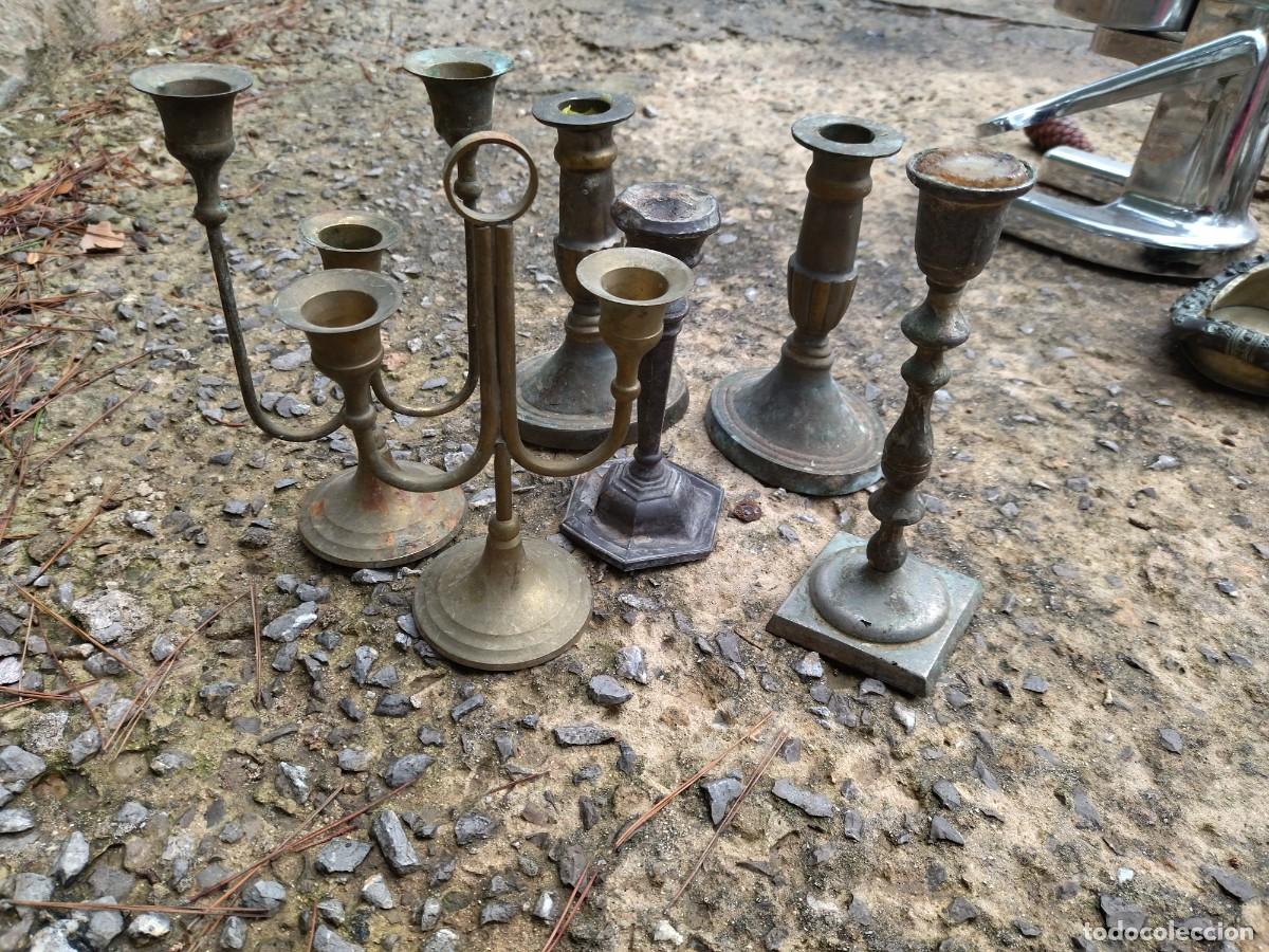 Antig&uuml;edades: lote candelabros portavelas - Foto 2