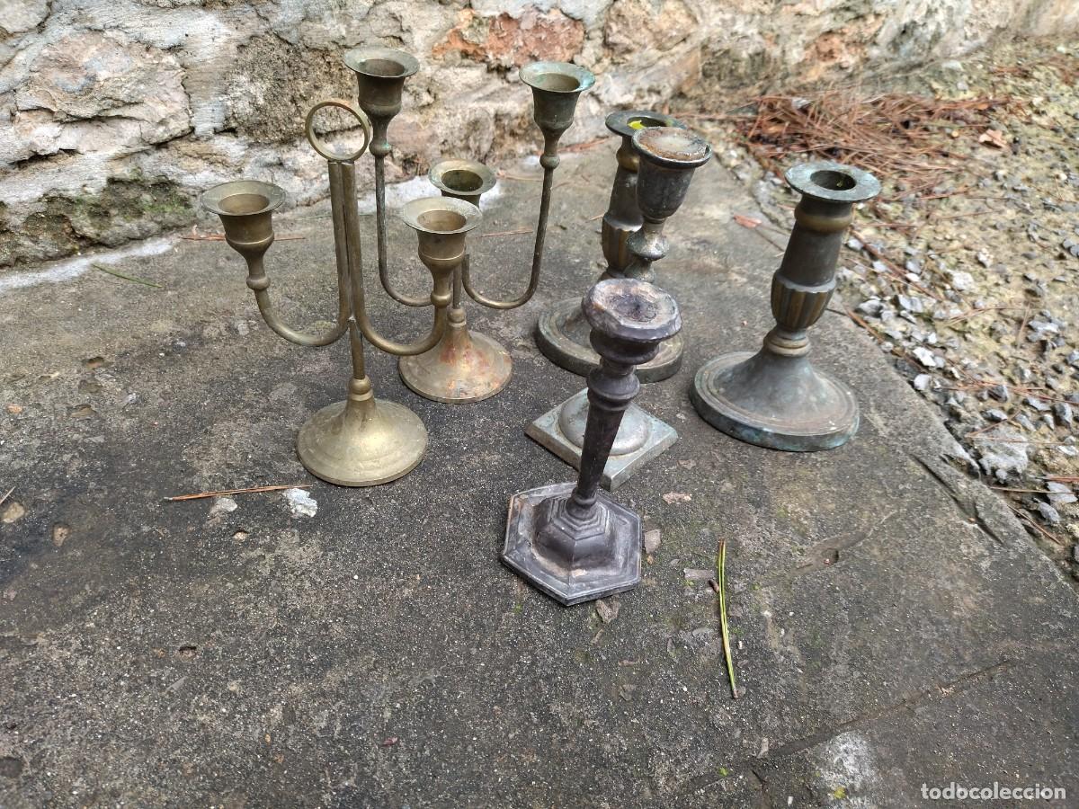 Antig&uuml;edades: lote candelabros portavelas - Foto 4