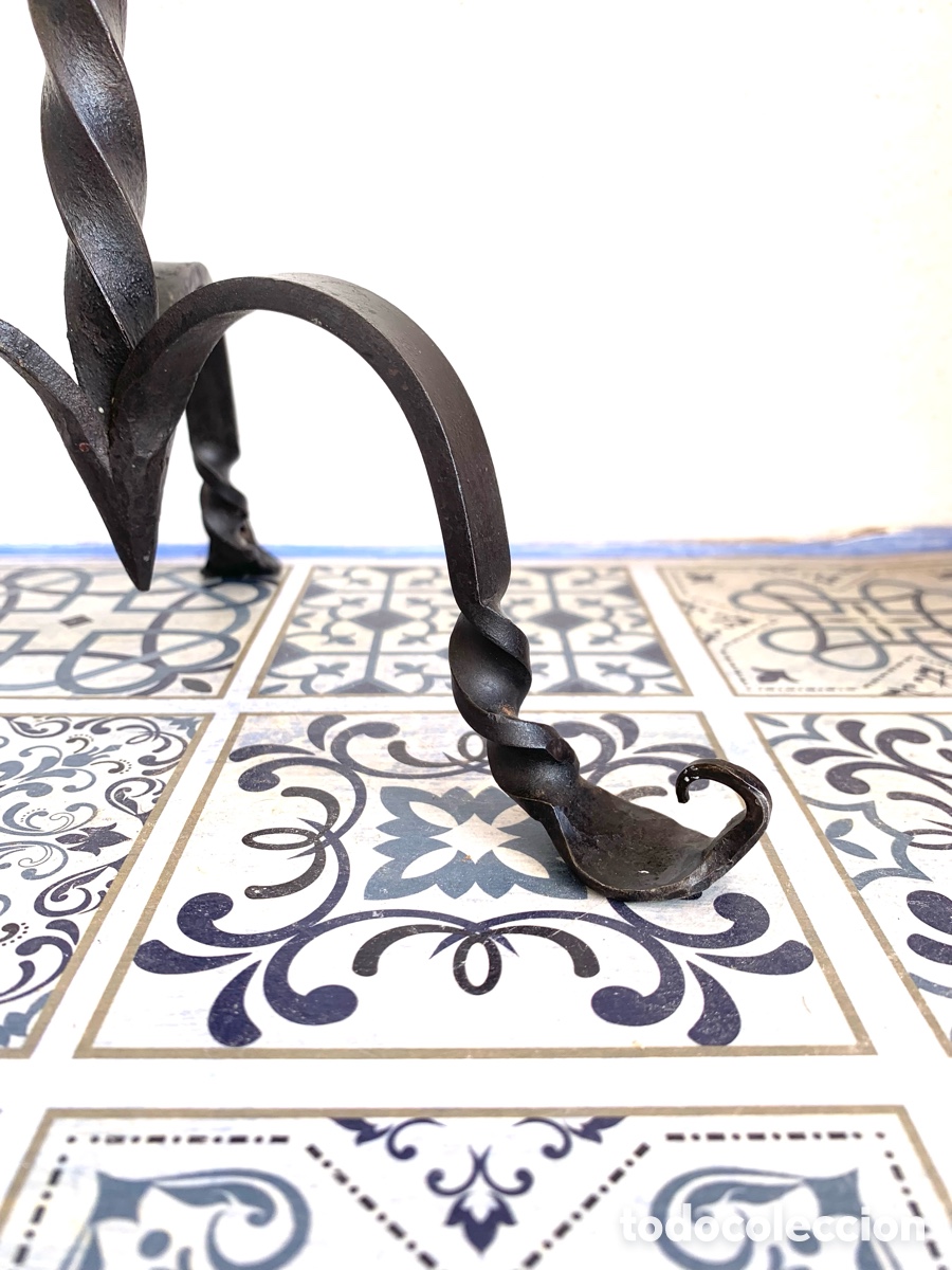 Antig&uuml;edades: CANDELABRO HIERRO FORJADO. - Foto 4