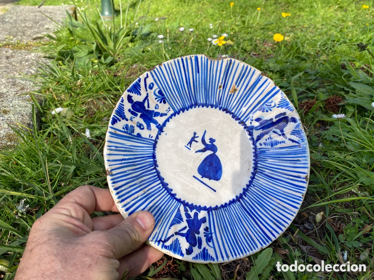 Antig&uuml;edades: Plato porcelana antigua - Foto 2