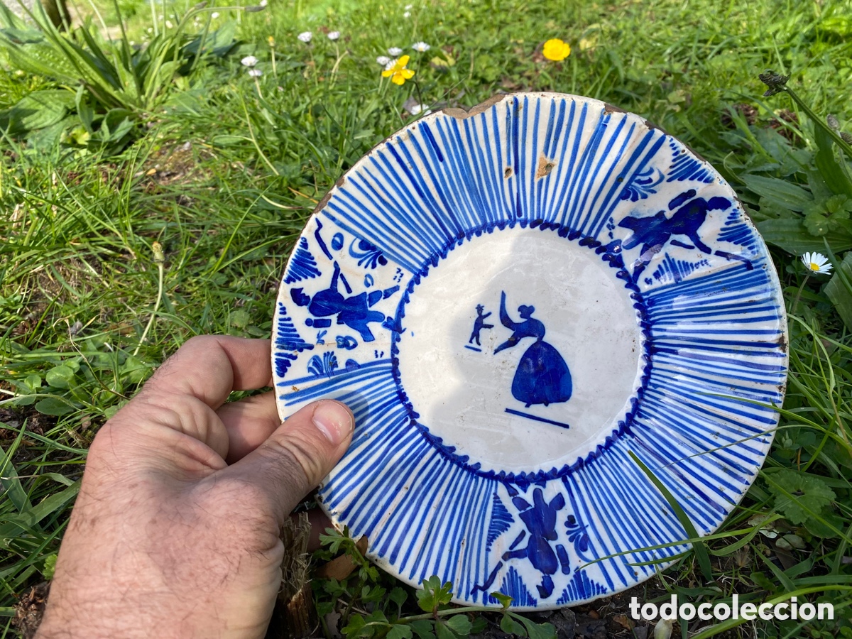 Antig&uuml;edades: Plato porcelana antigua - Foto 4