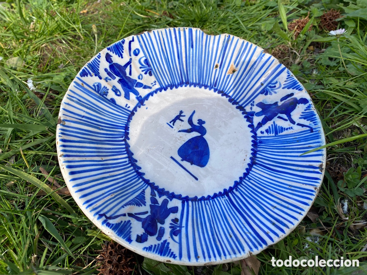 Antig&uuml;edades: Plato porcelana antigua - Foto 1