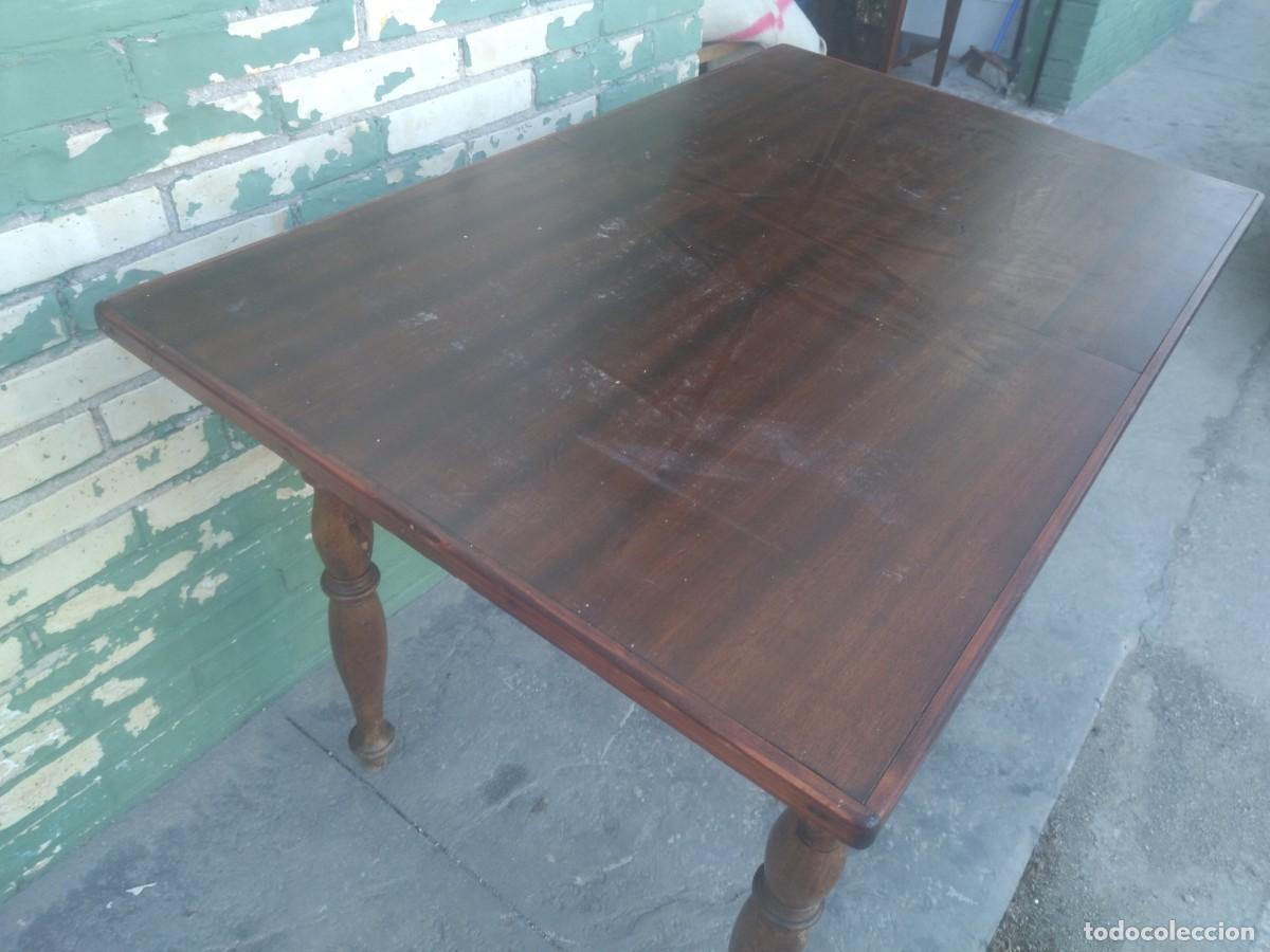 Antig&uuml;edades: Antigua mesa tocinera caj&oacute;n largo. - Foto 4