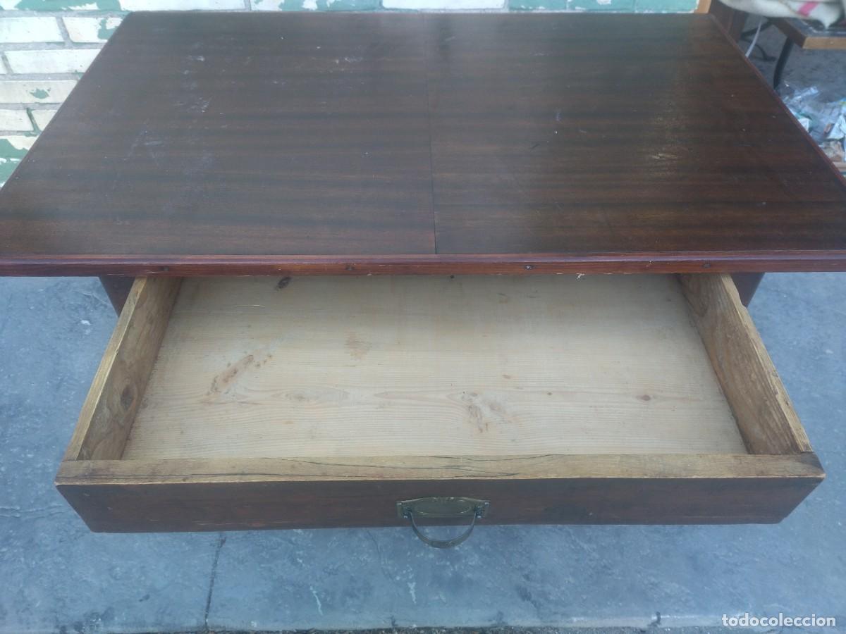 Antig&uuml;edades: Antigua mesa tocinera caj&oacute;n largo. - Foto 9