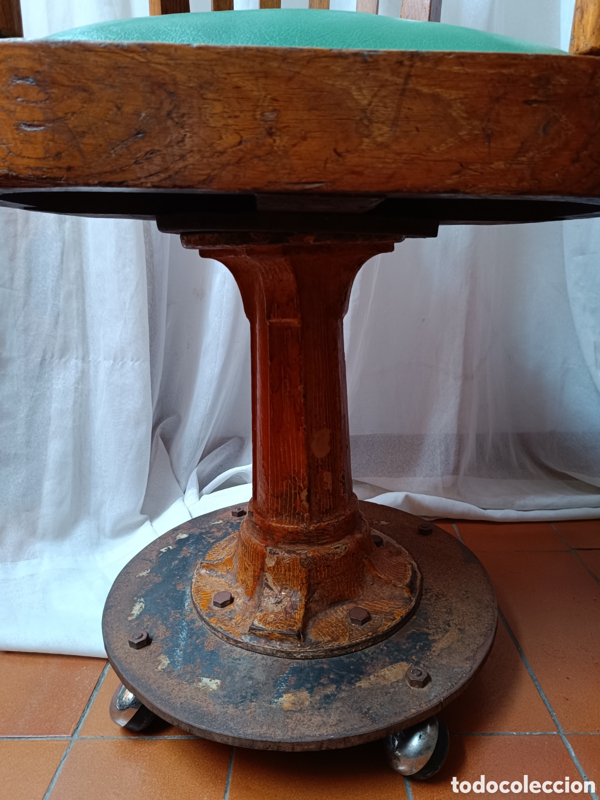 Antig&uuml;edades: Antigua silla de barco madera de roble - Foto 2