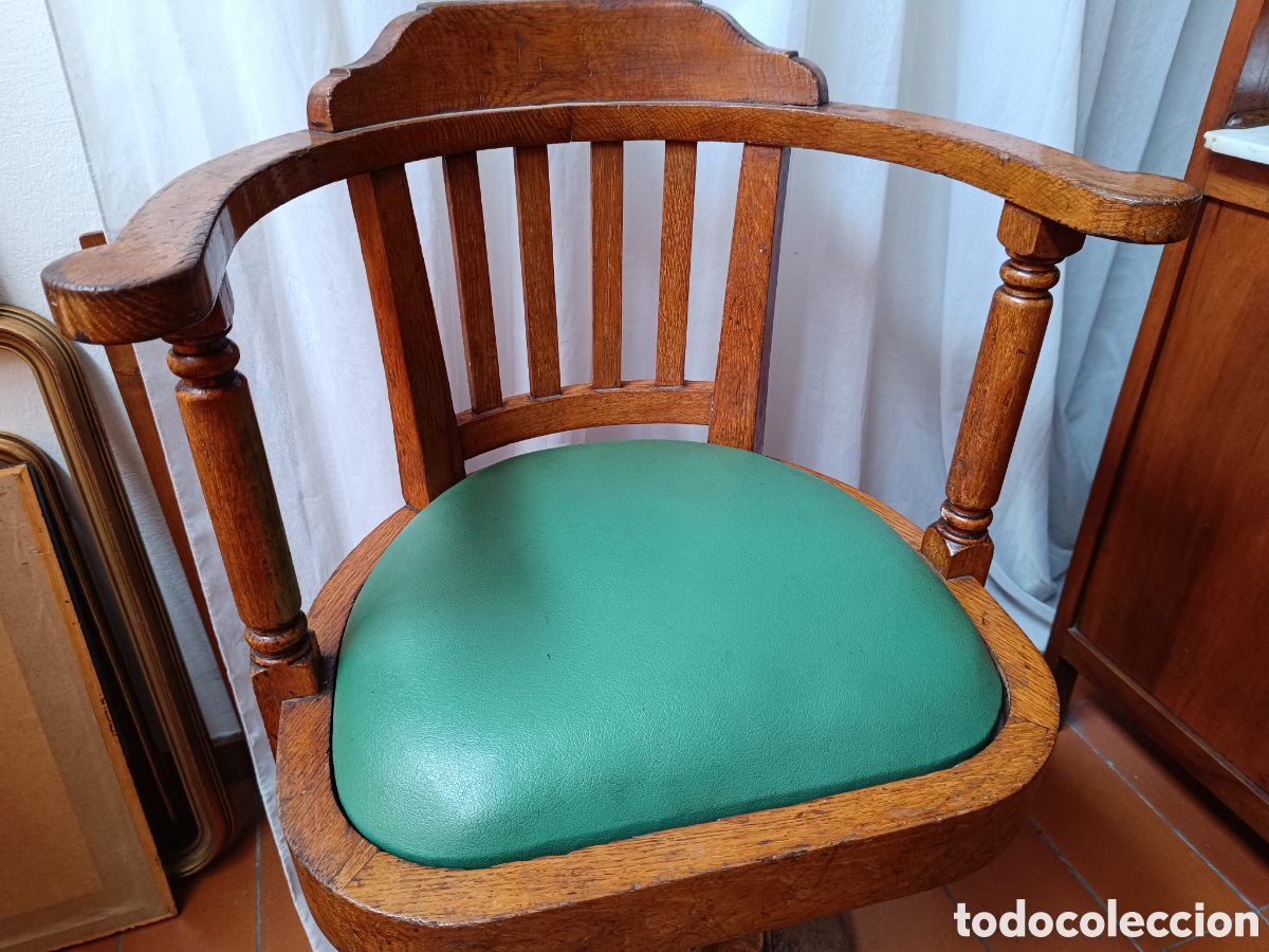 Antig&uuml;edades: Antigua silla de barco madera de roble - Foto 3