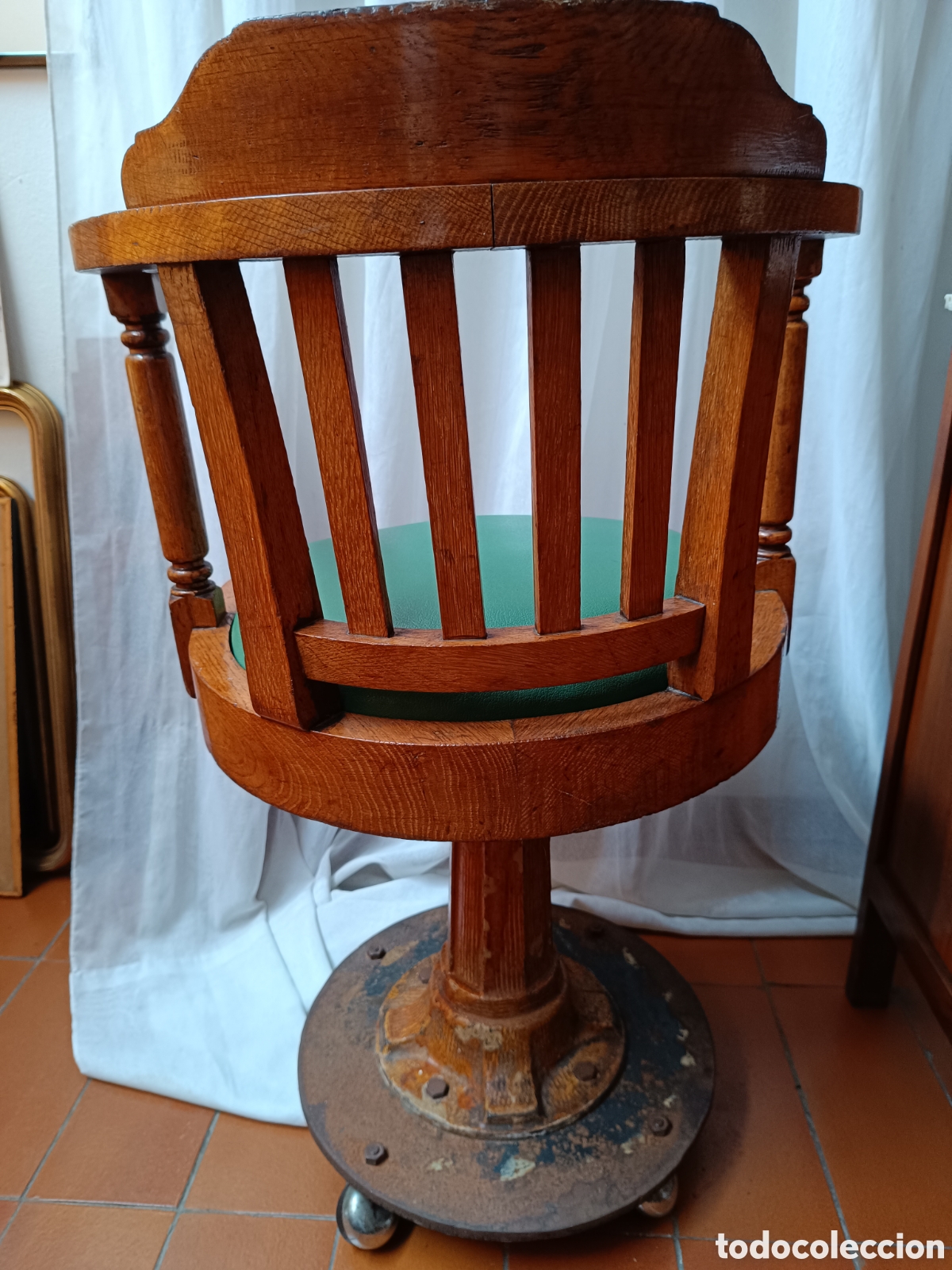 Antig&uuml;edades: Antigua silla de barco madera de roble - Foto 7