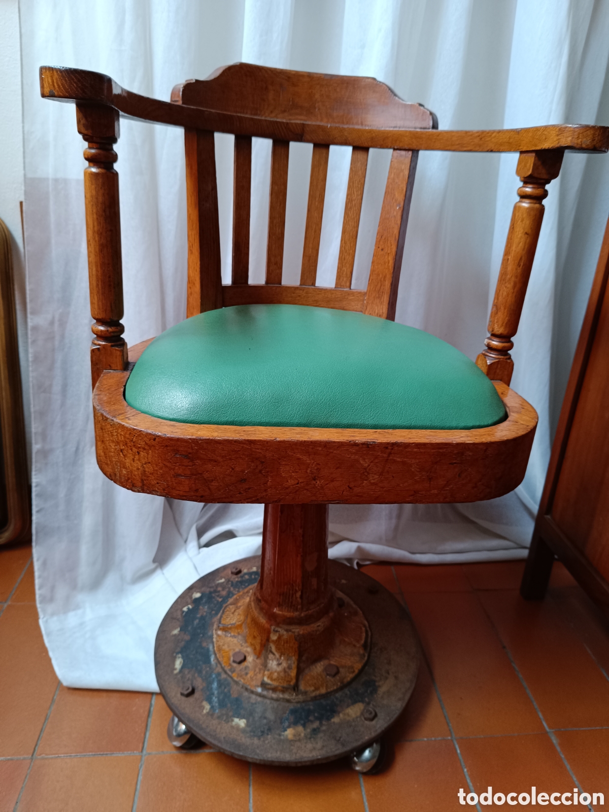 Antig&uuml;edades: Antigua silla de barco madera de roble - Foto 1
