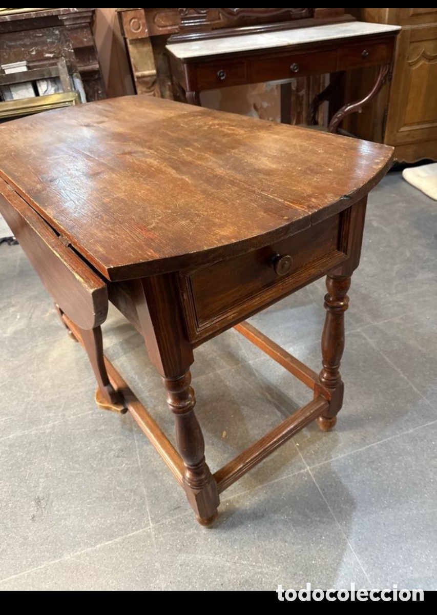 Antig&uuml;edades: mesa de alas antigua - Foto 4