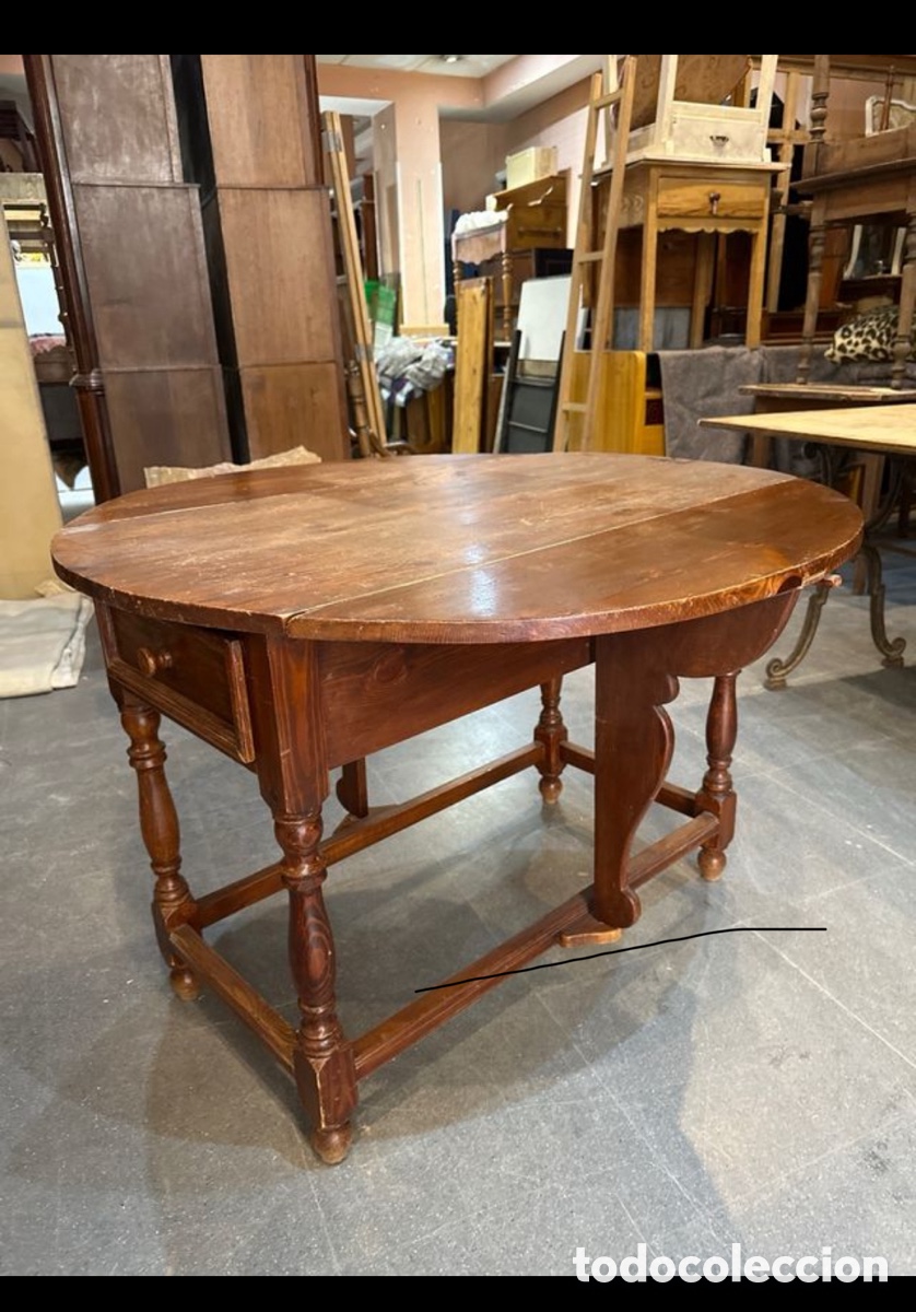 Antig&uuml;edades: mesa de alas antigua - Foto 1