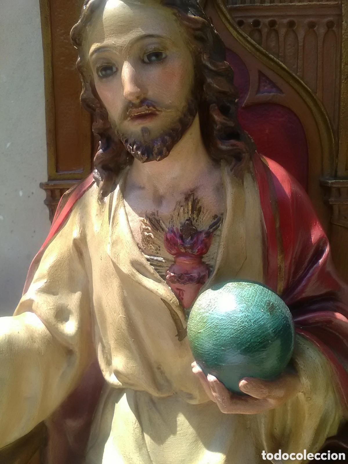 Antig&uuml;edades: Sagrado coraz&oacute;n en trono Olot - Foto 1