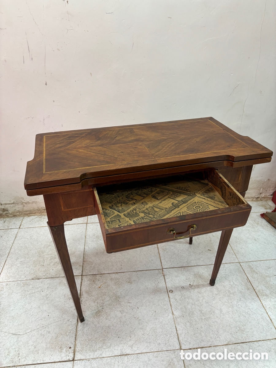 Antig&uuml;edades: Mesa de juego S XVIII - Foto 2