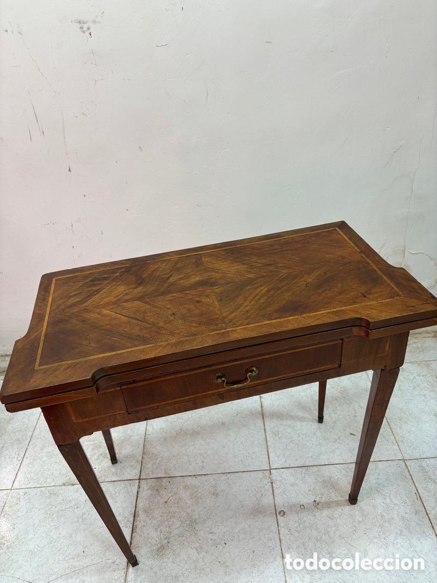 Antig&uuml;edades: Mesa de juego S XVIII - Foto 1