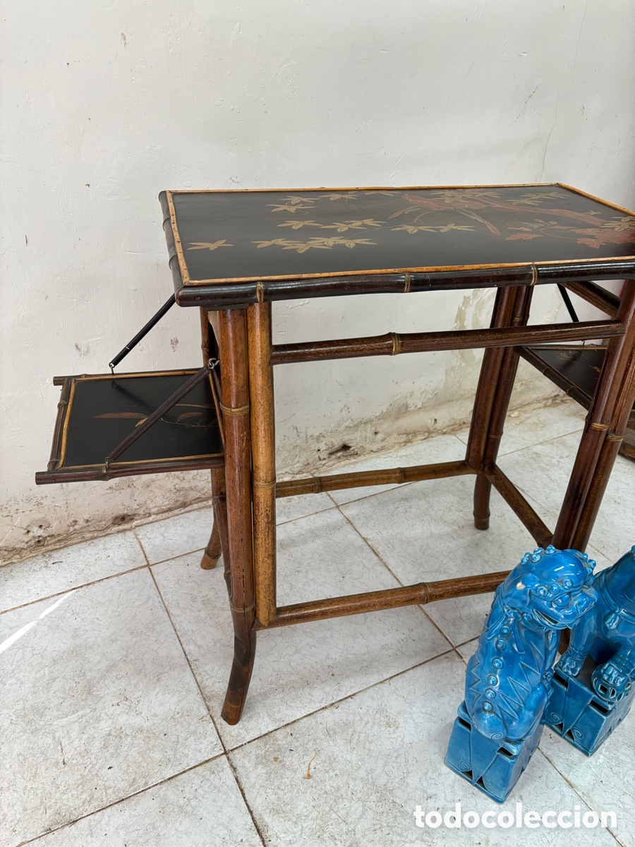 Antig&uuml;edades: Mesa auxiliar antigua oriental - Foto 2