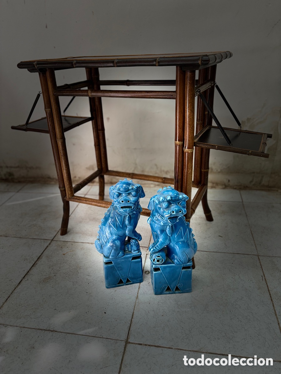 Antig&uuml;edades: Mesa auxiliar antigua oriental - Foto 3