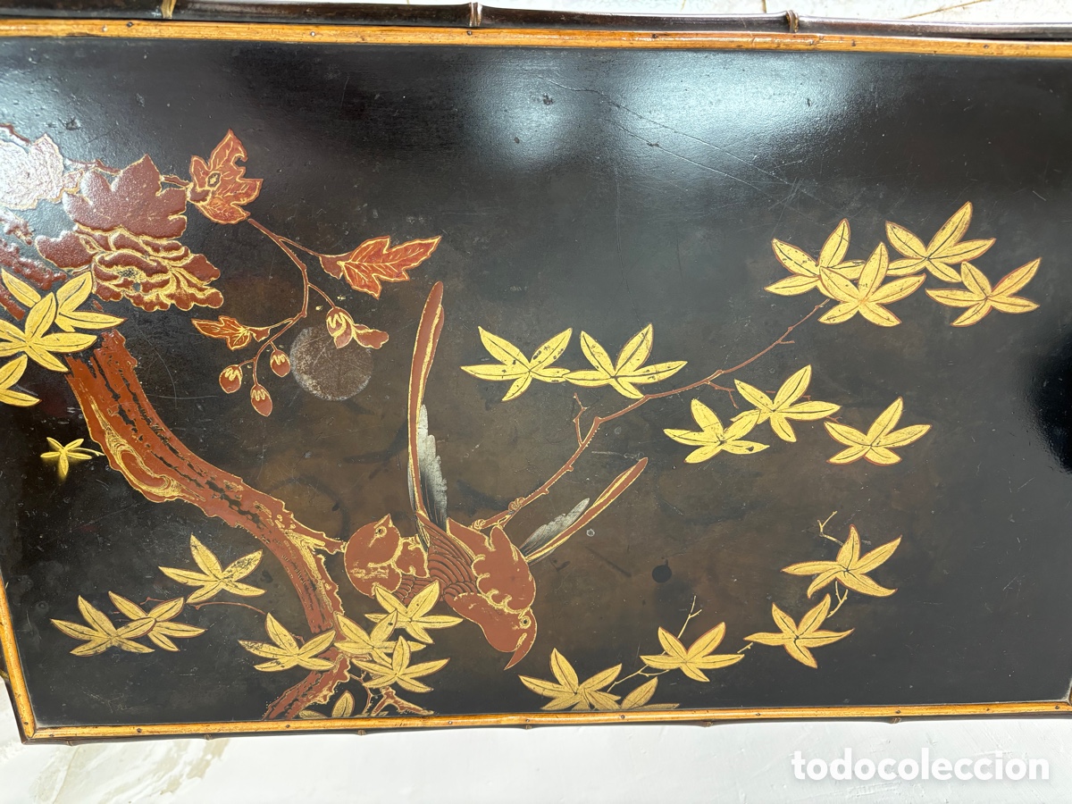 Antig&uuml;edades: Mesa auxiliar antigua oriental - Foto 1