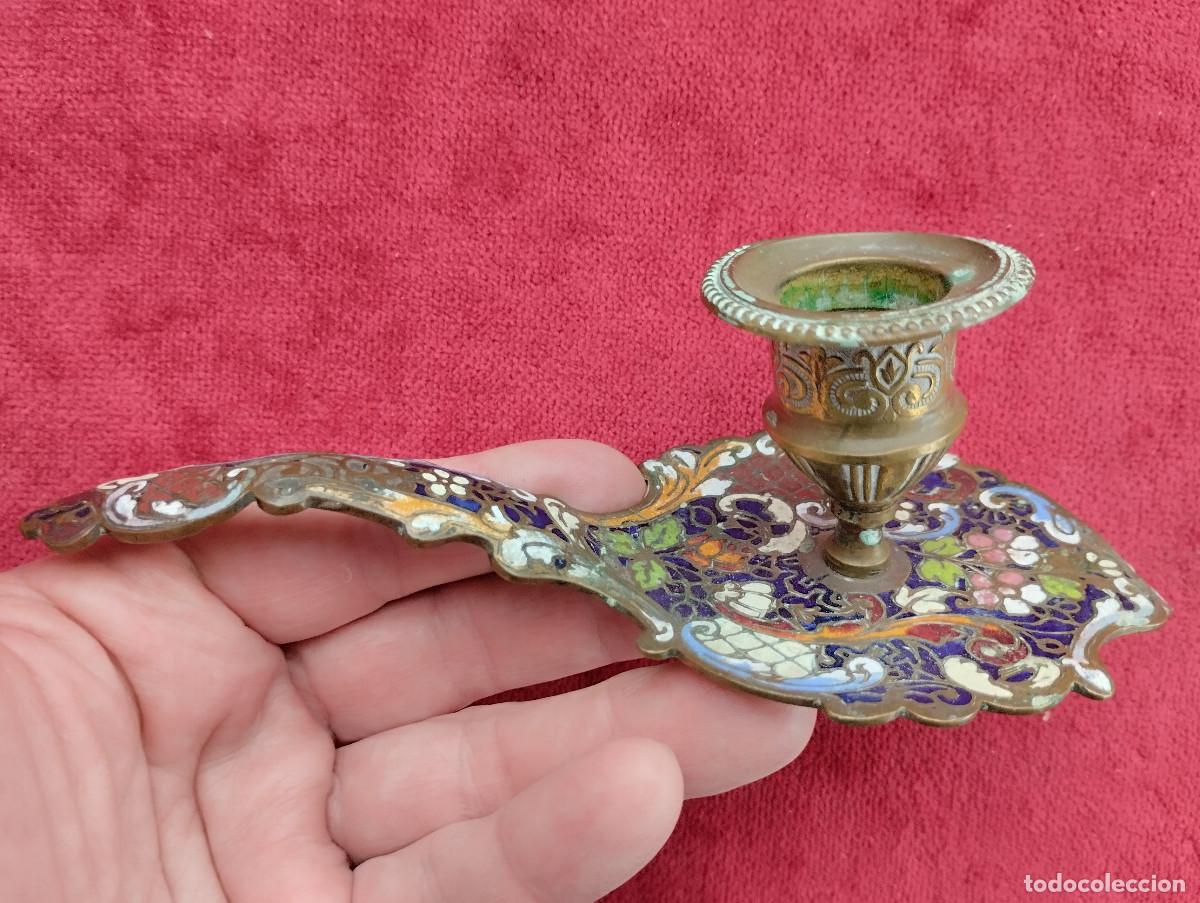 Antig&uuml;edades: PALMATORIA EN BRONCE CLOISONNE CIRCA 1920 - Foto 2