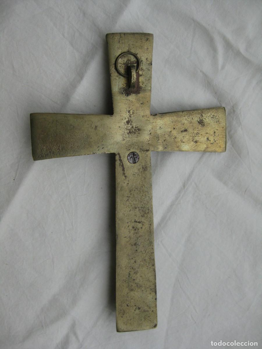 Antig&uuml;edades: CRISTO EN BRONCE MACIZO CON CRUZ DE BRONCE - Foto 2