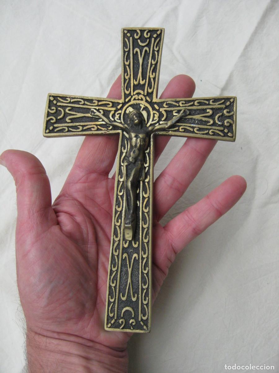 Antig&uuml;edades: CRISTO EN BRONCE MACIZO CON CRUZ DE BRONCE - Foto 3