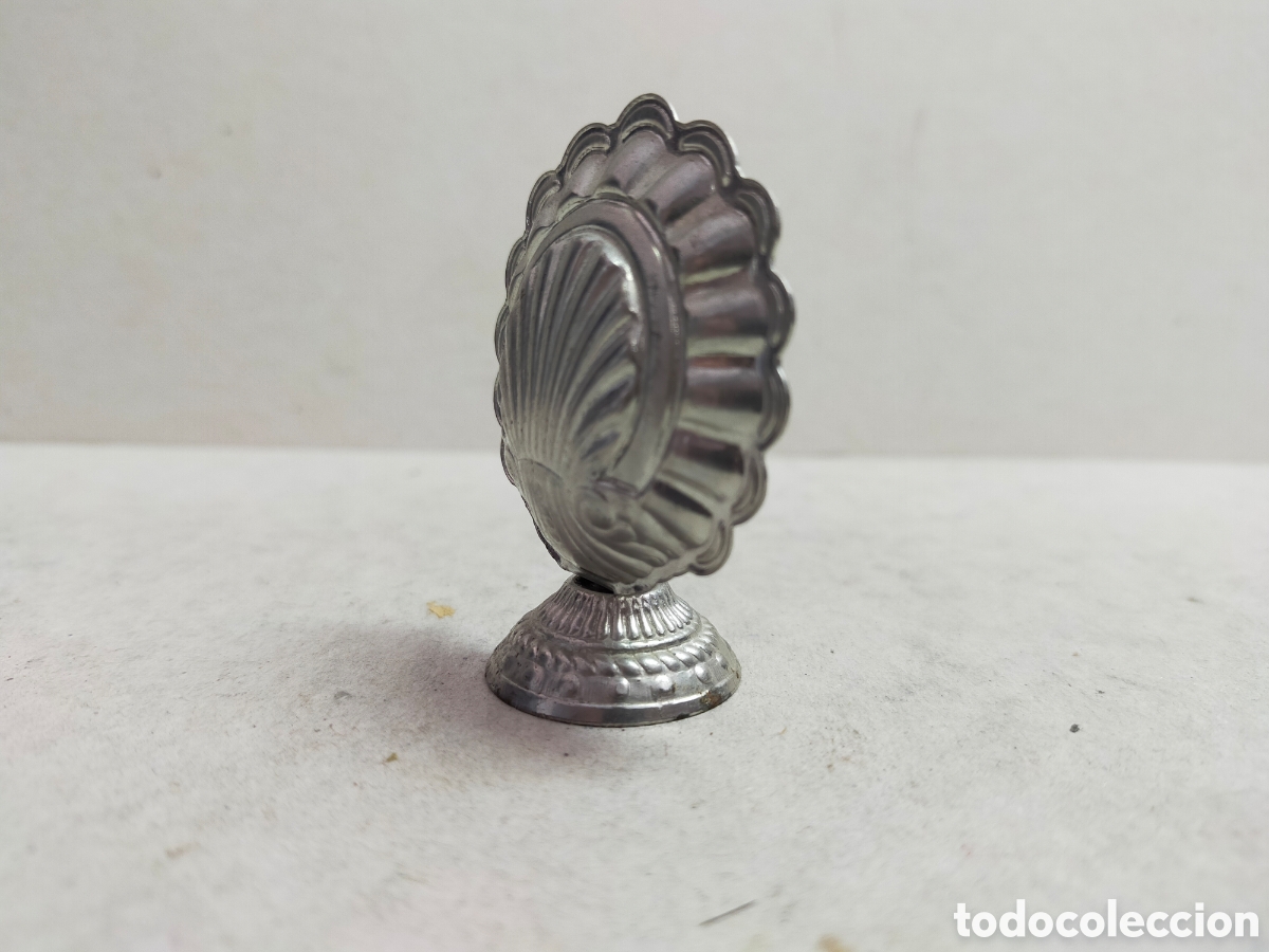 Antig&uuml;edades: VIRGEN DEL PILAR. EN CONCHA. METAL. - Foto 3
