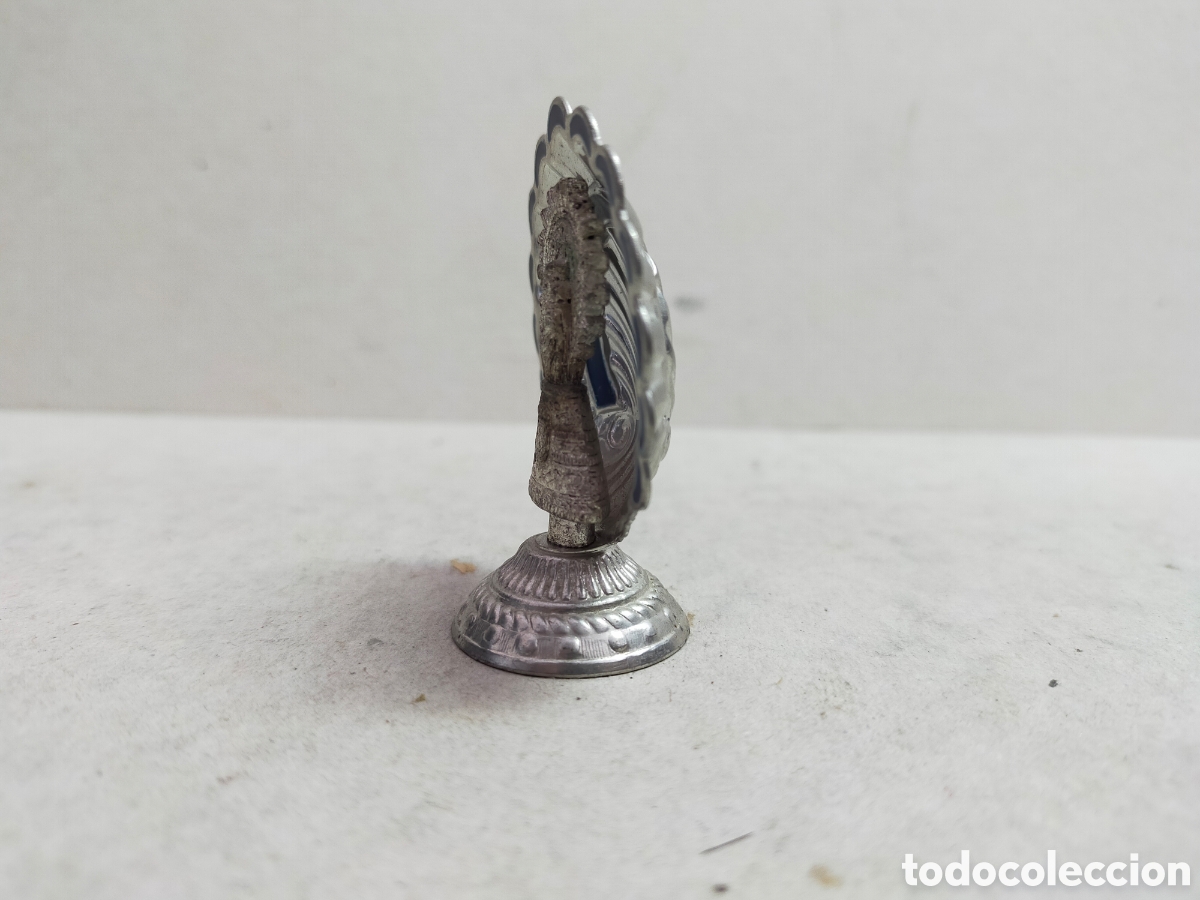 Antig&uuml;edades: VIRGEN DEL PILAR. EN CONCHA. METAL. - Foto 6