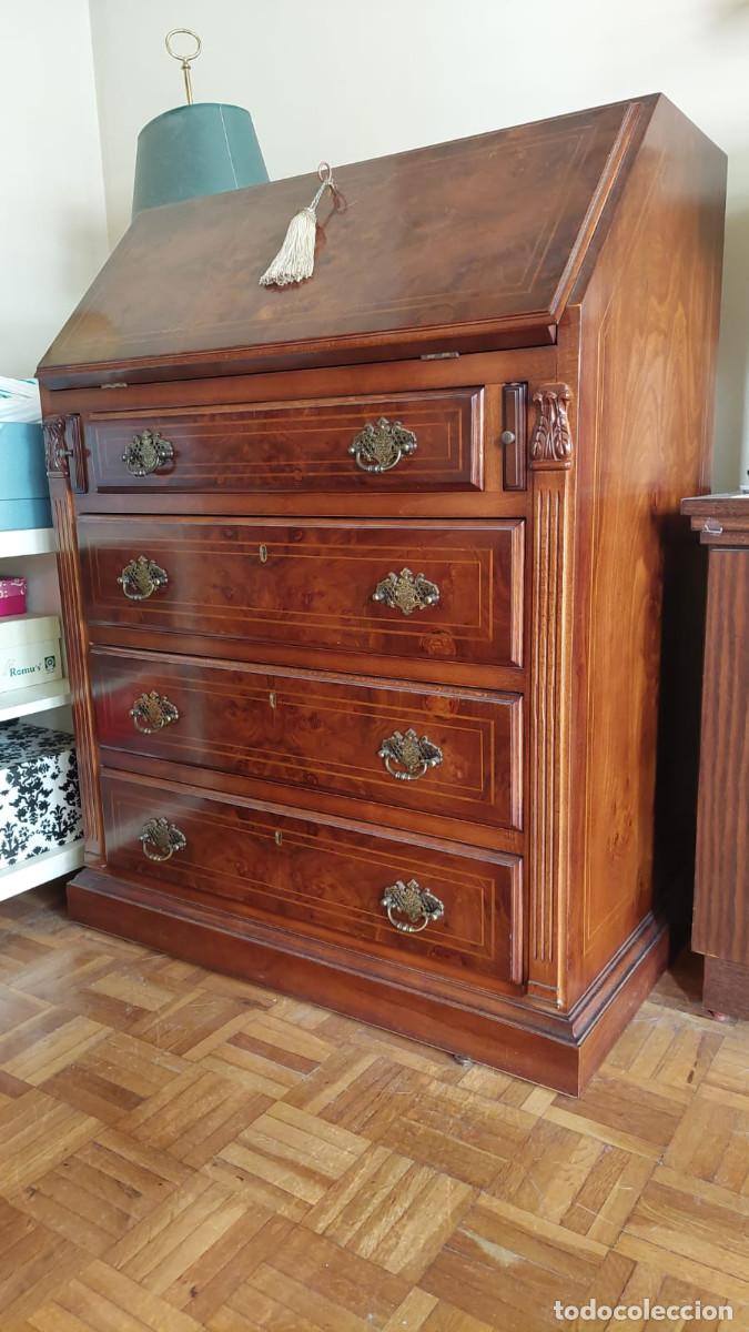 Antig&uuml;edades: ANTIGUO ESCRITORIO SECRETER, DE MADERA MACIZA - Foto 2