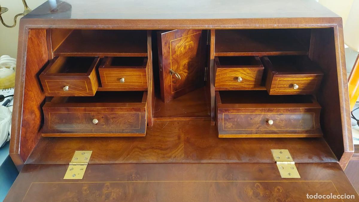 Antig&uuml;edades: ANTIGUO ESCRITORIO SECRETER, DE MADERA MACIZA - Foto 4