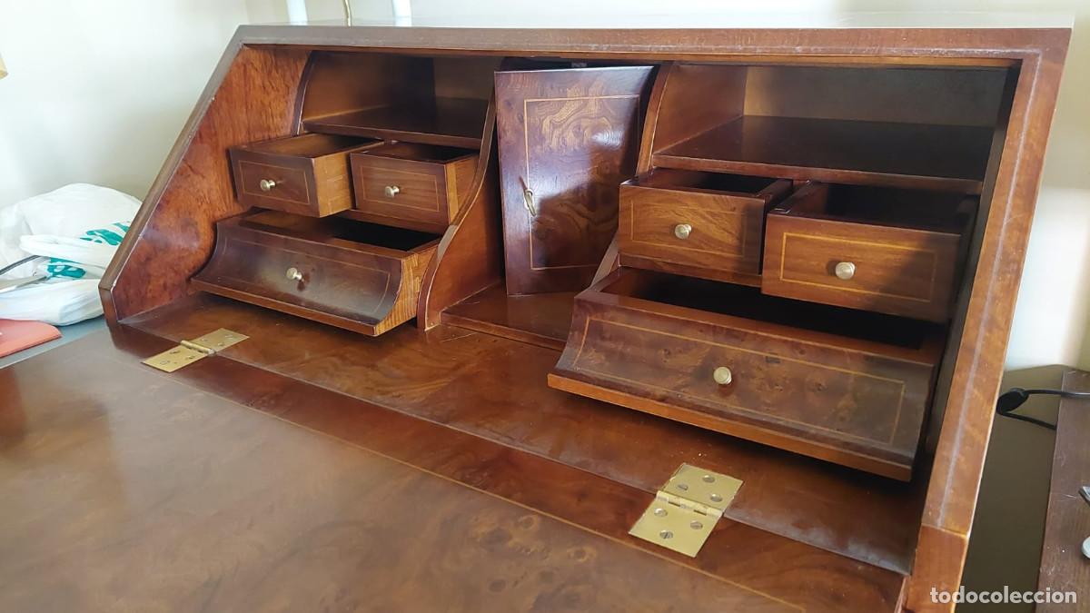 Antig&uuml;edades: ANTIGUO ESCRITORIO SECRETER, DE MADERA MACIZA - Foto 5
