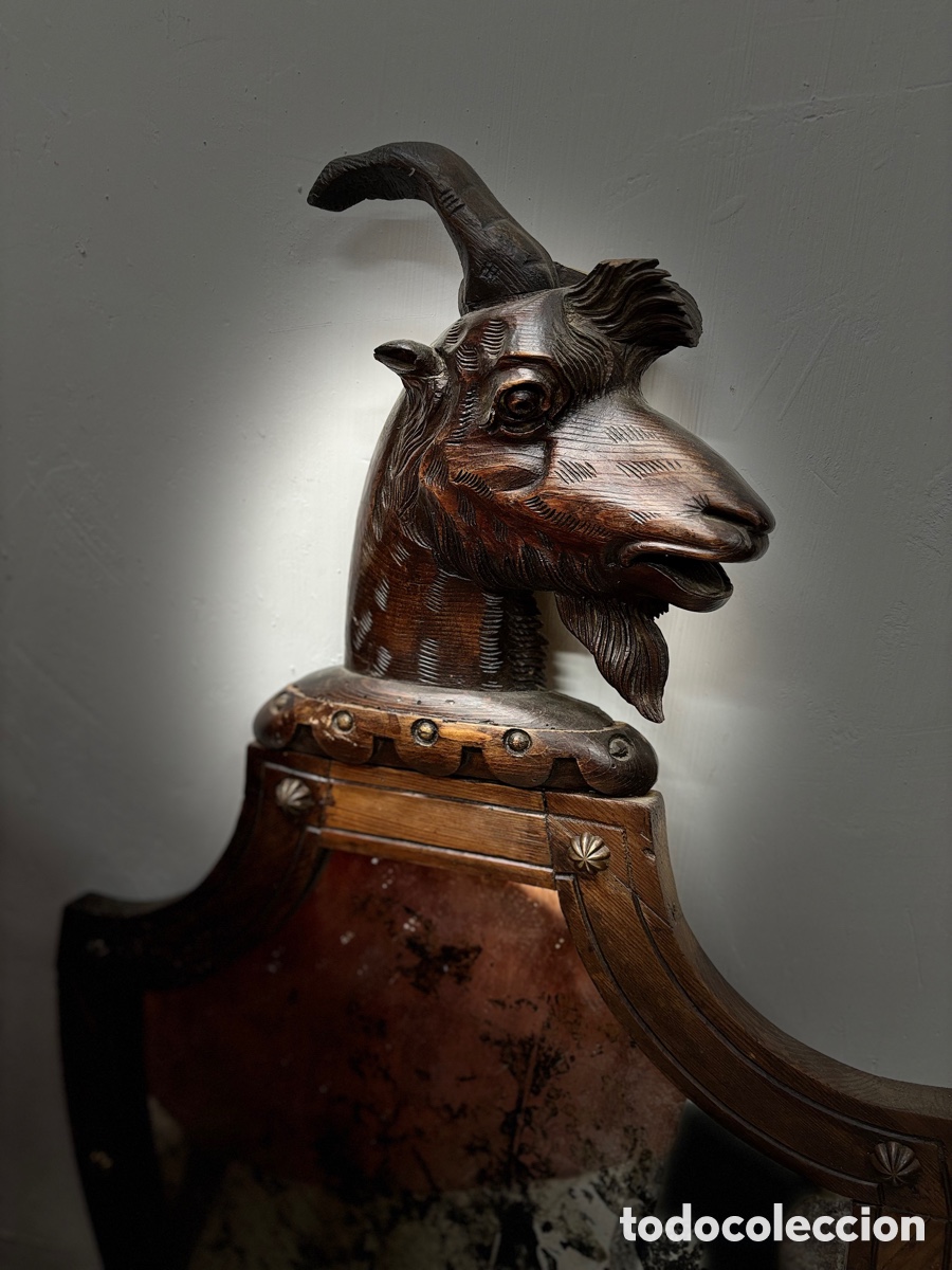 Antig&uuml;edades: Espejo Cabeza de Cabr&oacute;n - Foto 3