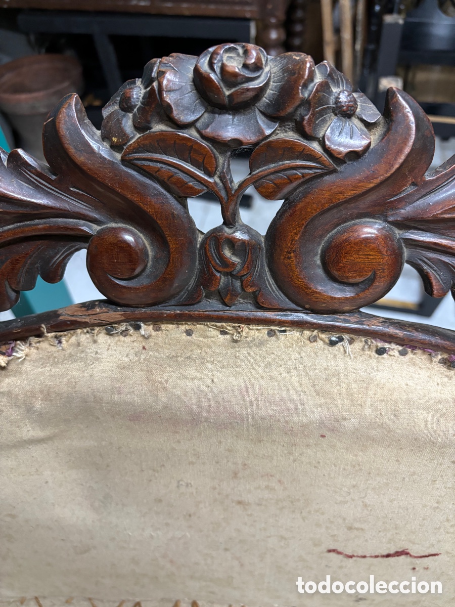 Antig&uuml;edades: Canap&eacute; Isabelino - Foto 4