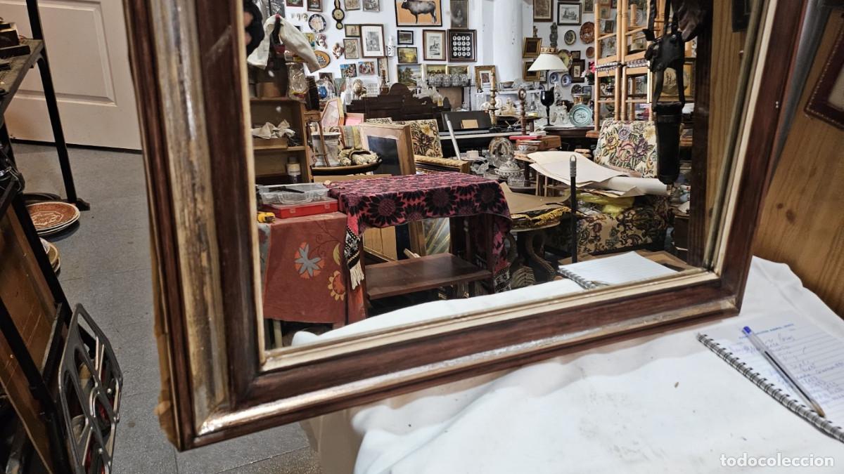 Antig&uuml;edades: espejo de madera plateado - Foto 3