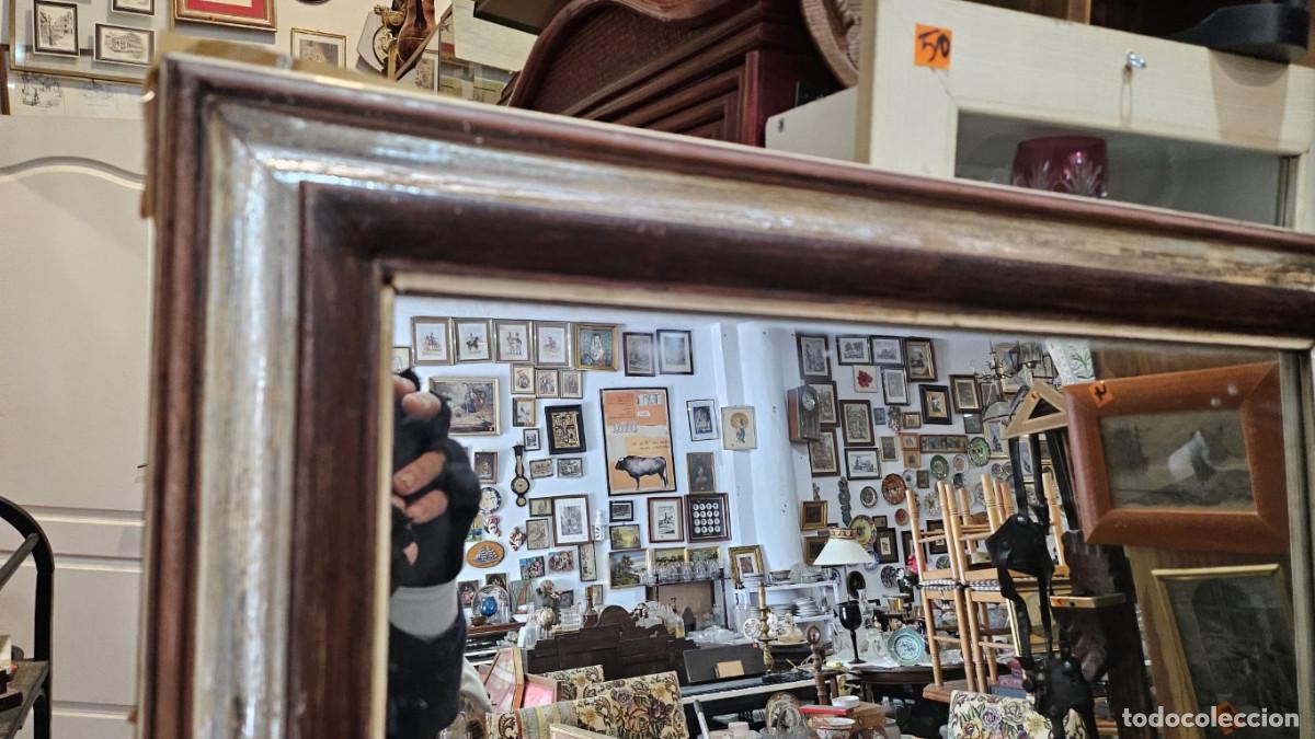 Antig&uuml;edades: espejo de madera plateado - Foto 5