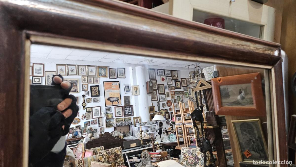 Antig&uuml;edades: espejo de madera plateado - Foto 7