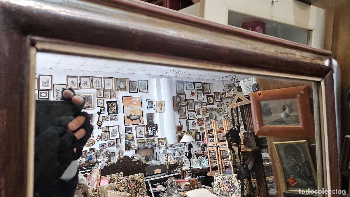 Antig&uuml;edades: espejo de madera plateado - Foto 8