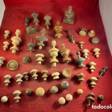 Antigüedades: GRAN LOTE DE PIEZAS DE MADERA