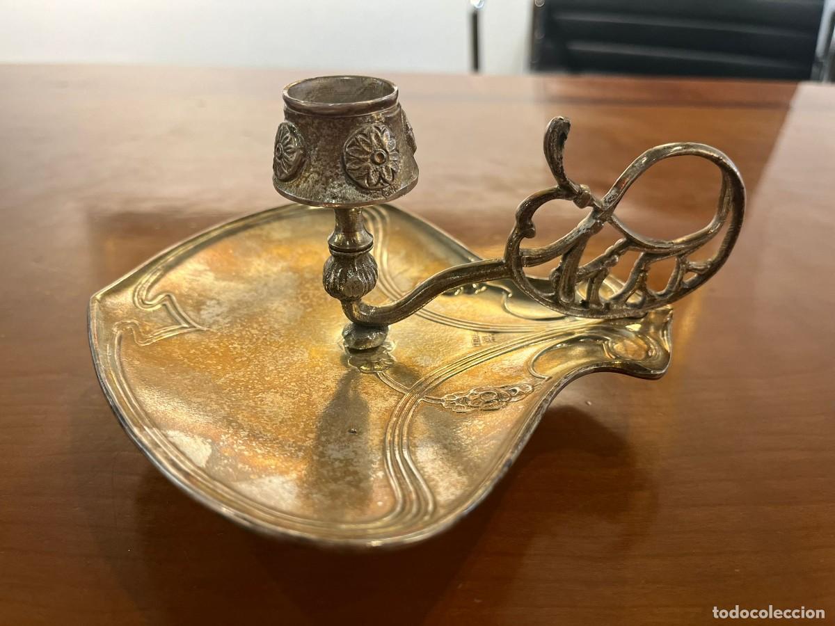 Antig&uuml;edades: Candelabro de metal - Foto 1
