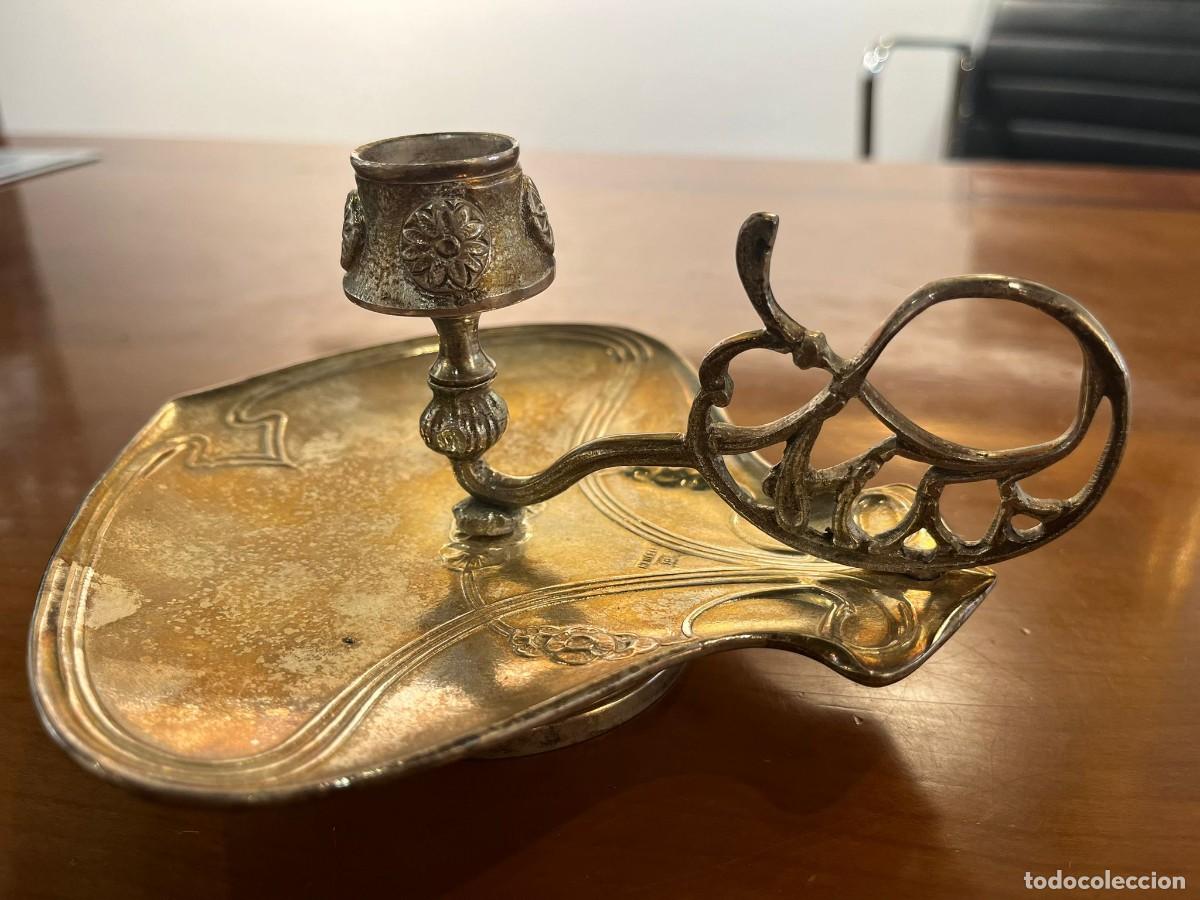 Antig&uuml;edades: Candelabro de metal - Foto 3