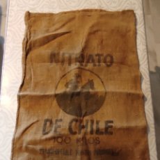 Antigüedades: SACO ARPILLERA NITRATO DE CHILE - 100 KILOS
